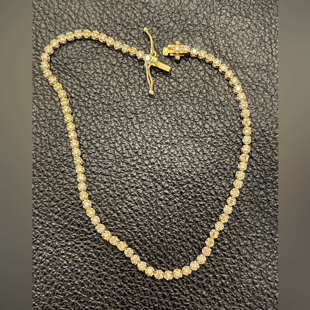 Classic tennis bracelet 18K Yellow Gold, 1.00 CTW natural diamond 7”